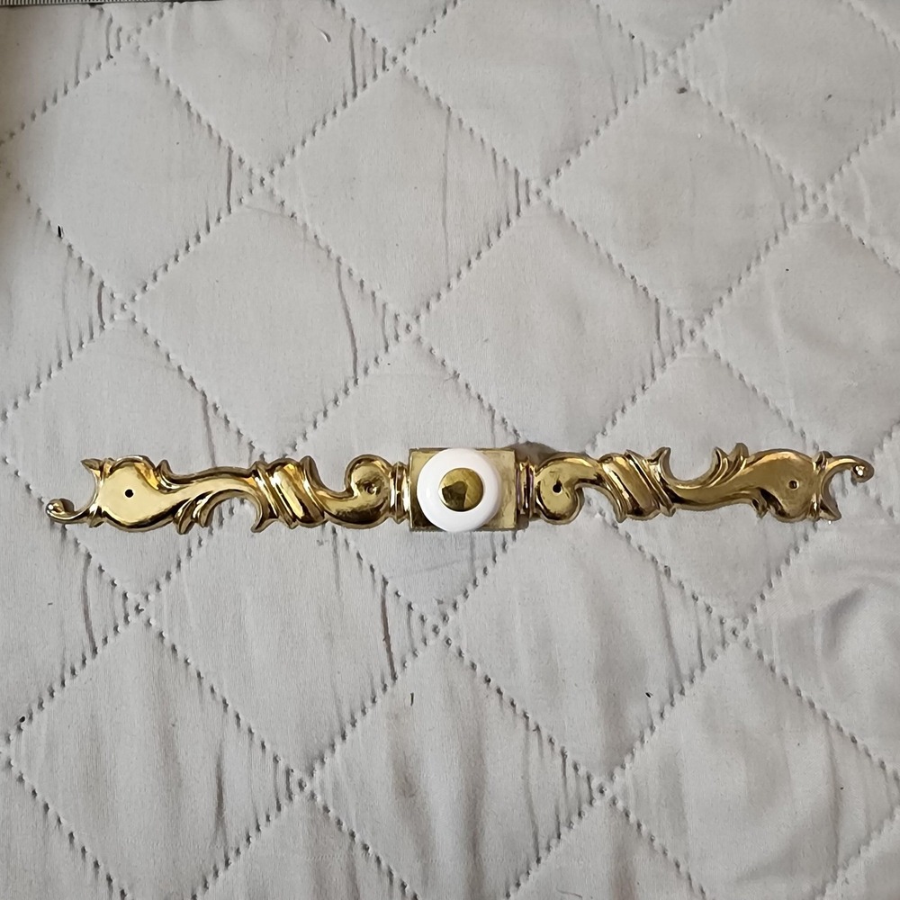 NOS Vintage‎ KBG G952 French Provincial Brass Drawer Pull Backplate Furniture